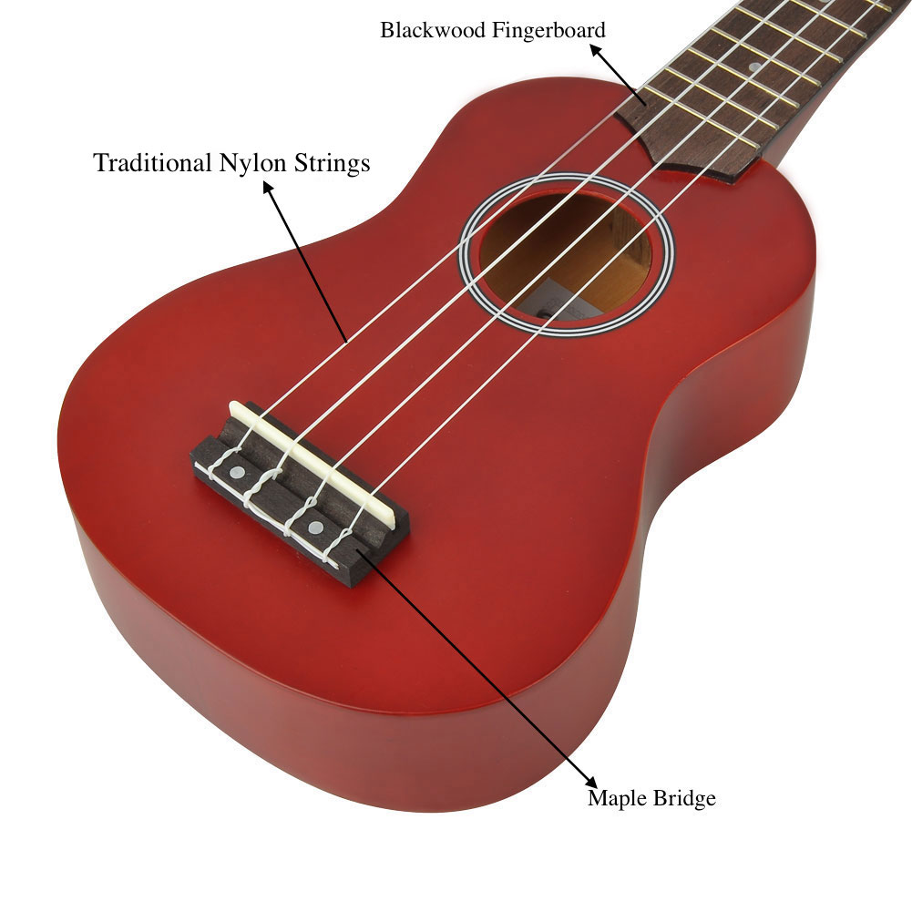 Soprano Ukulele Beginner Pack-21 Inch w/ Gig Bag Songbook Digital Tuner