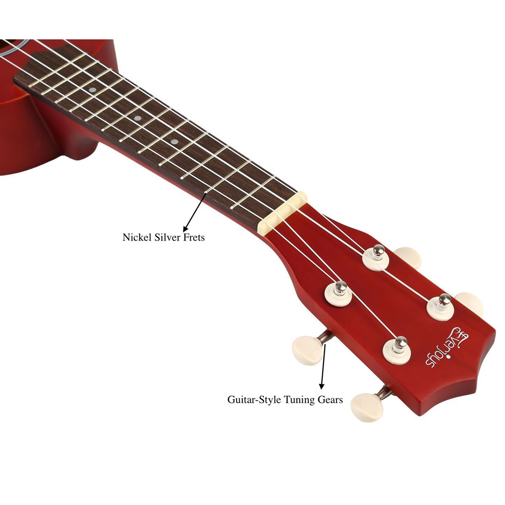 Soprano Ukulele Beginner Pack-21 Inch w/ Gig Bag Songbook Digital Tuner