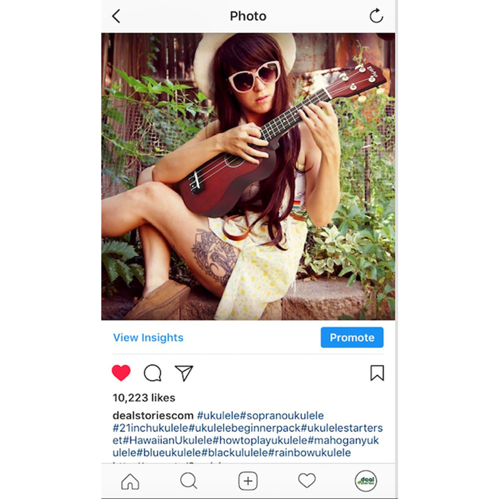 Soprano Ukulele Beginner Pack-21 Inch w/ Gig Bag Songbook Digital Tuner