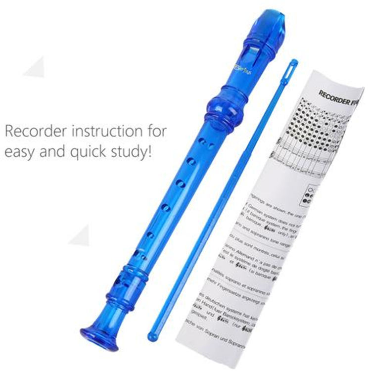 Soprano Descant Recorder-8 Hole w/ Cleaning Rod Case Instruction