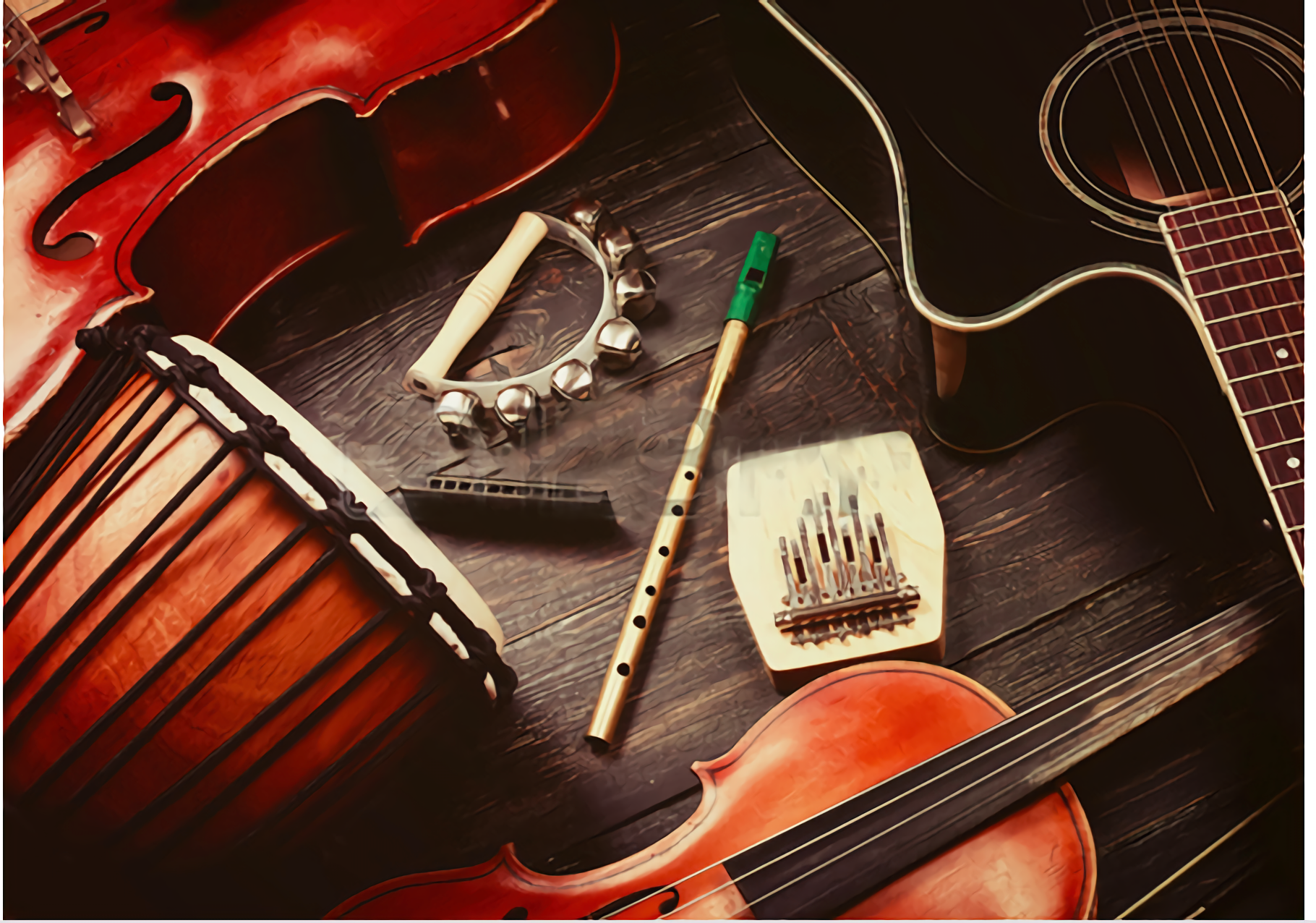 Kalimba Mbira Sanza - 17 Keys Thumb Piano Beginner Set