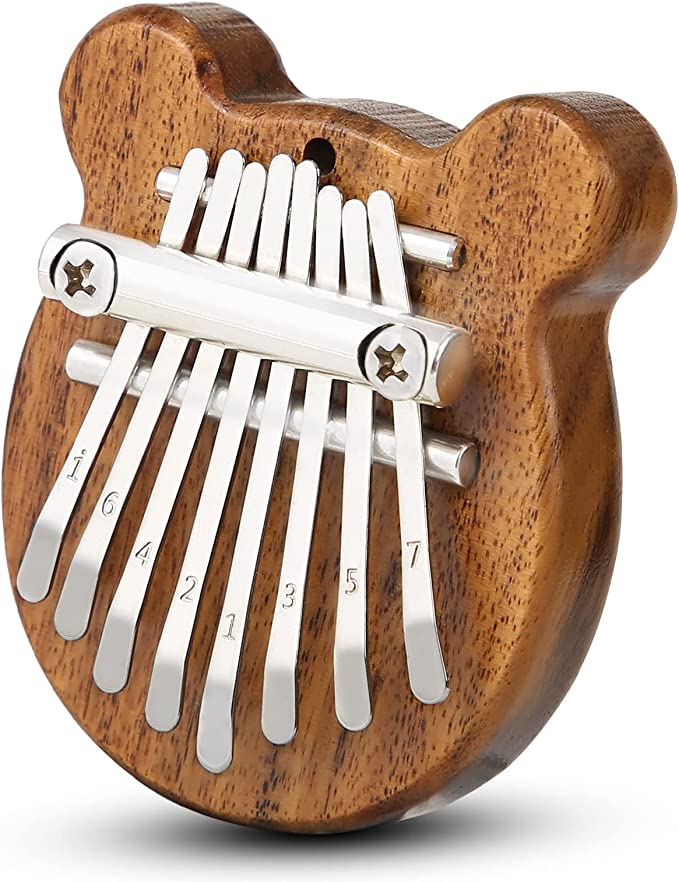 Mini Kalimba Thumb Piano 8 Keys（Wooden Bear）