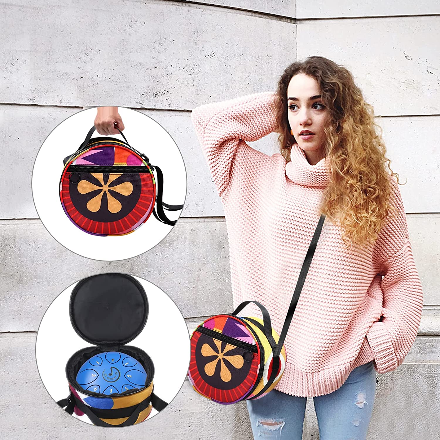 Steel Tongue Drum 8 Notes 6 Inches C-Key(Blue)