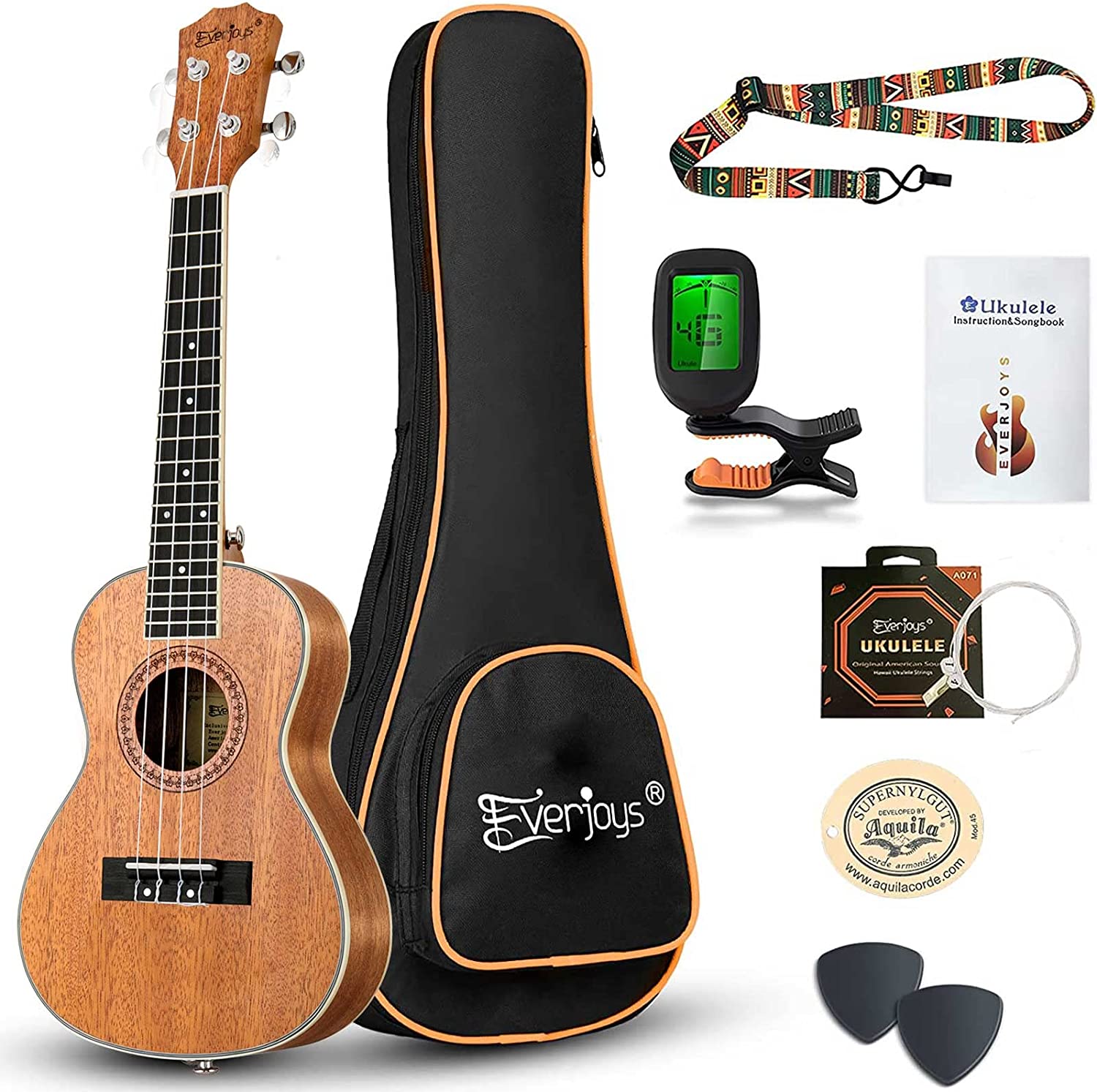 Concert Ukulele Mahogany - 23 inch w/Case