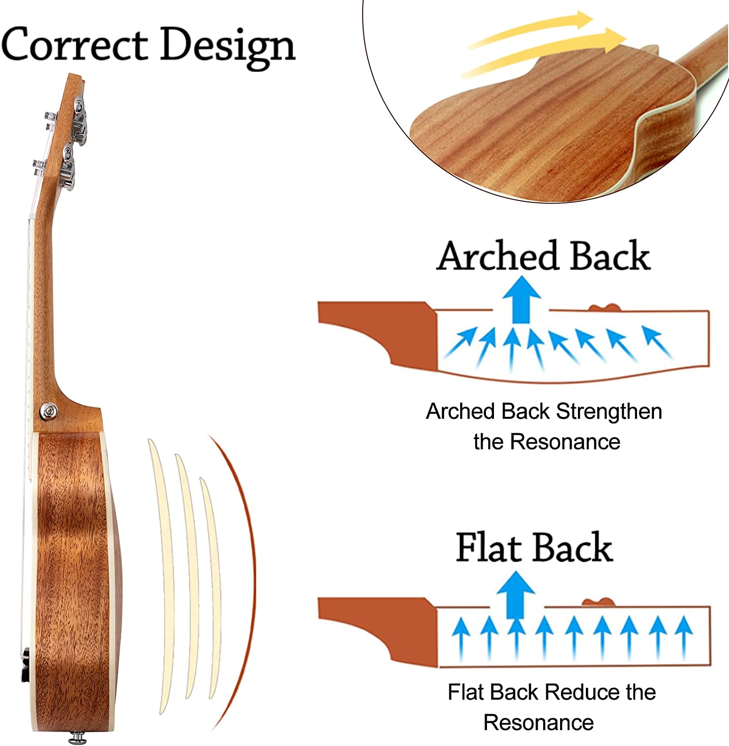 Concert Ukulele Mahogany - 23 inch w/Case