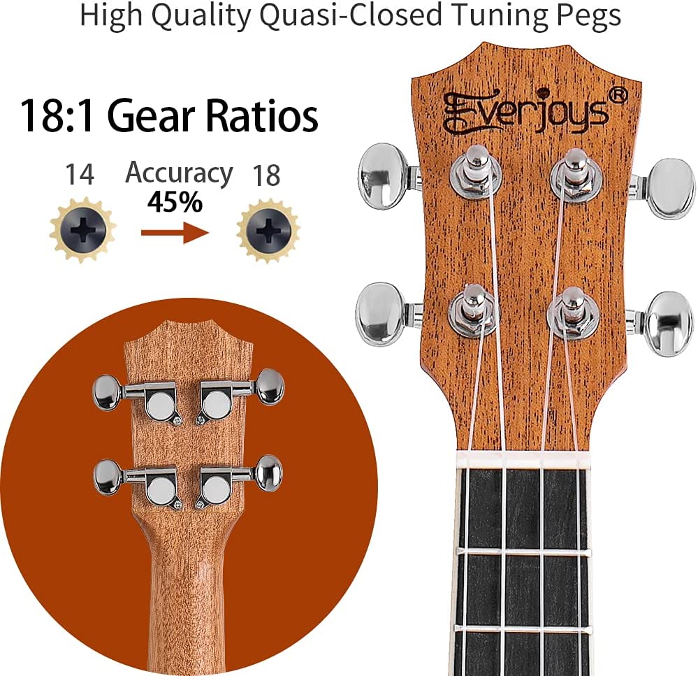 Concert Ukulele Mahogany - 23 inch w/Case